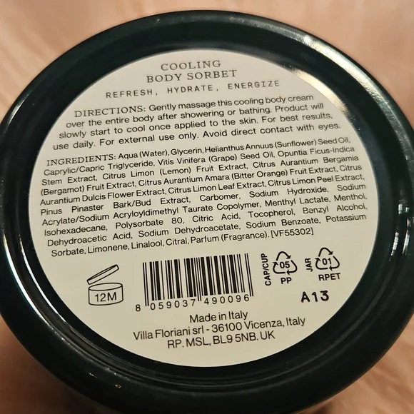 🆕️SEALED🆕️Villa Floriani Cooling Body Sorbet